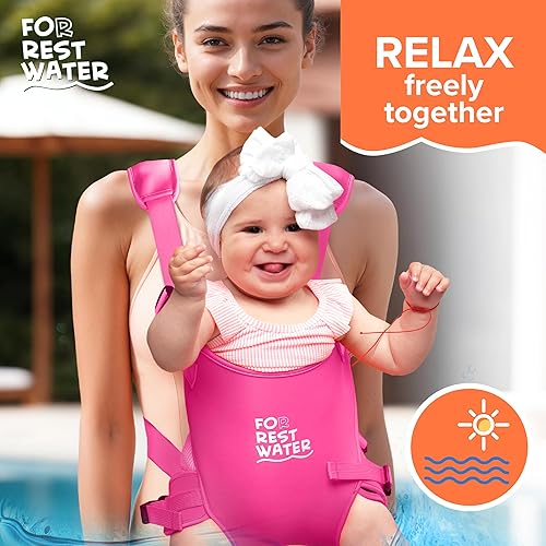 Miniatura 3 de Portabebés  Arnés ergonómico de neopreno de alta calidad para agua cálida y segura y diversión en la tierra (4-24 meses)  Arnés ajustable para bebés