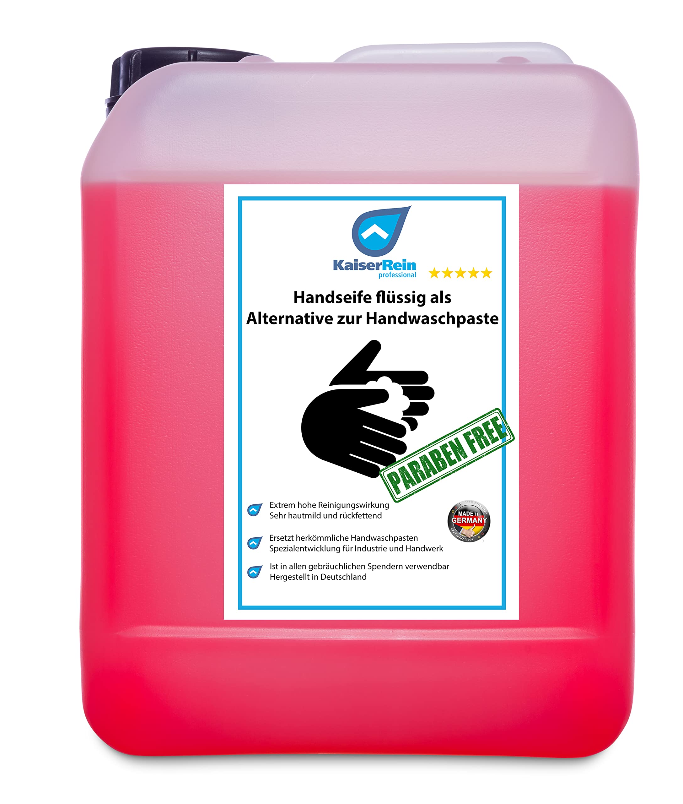 KaiserRein Handseife flüssigseife als Alternative zur Handwaschpaste I Unser Handreiniger hat eine extrem hohe Reinigungswirkung ist sehr haut mild und rückfettend (10L)