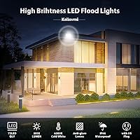 Vista 2 de Luces de inundación LED para exteriores de 50 W, luz de seguridad para exteriores de 5000 lm de alto brillo con enchufe, luz de trabajo de 6500 K
