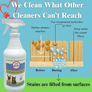 I Love My Pet Oxy Stain Remover, Professional Oxygen-Powered Carpet Spray