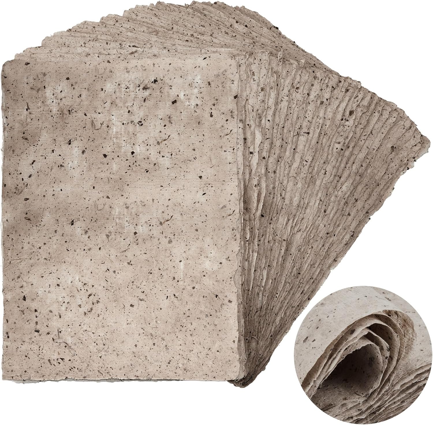Henoyso 60 Pcs 16 x 12 Inches Mulberry Rice Paper, Handmade Decoupage Paper Sheets, Vintage Washi Carfts DIY Painting for Calligraphy Drawing Writing Scrapbooking Art Supplies