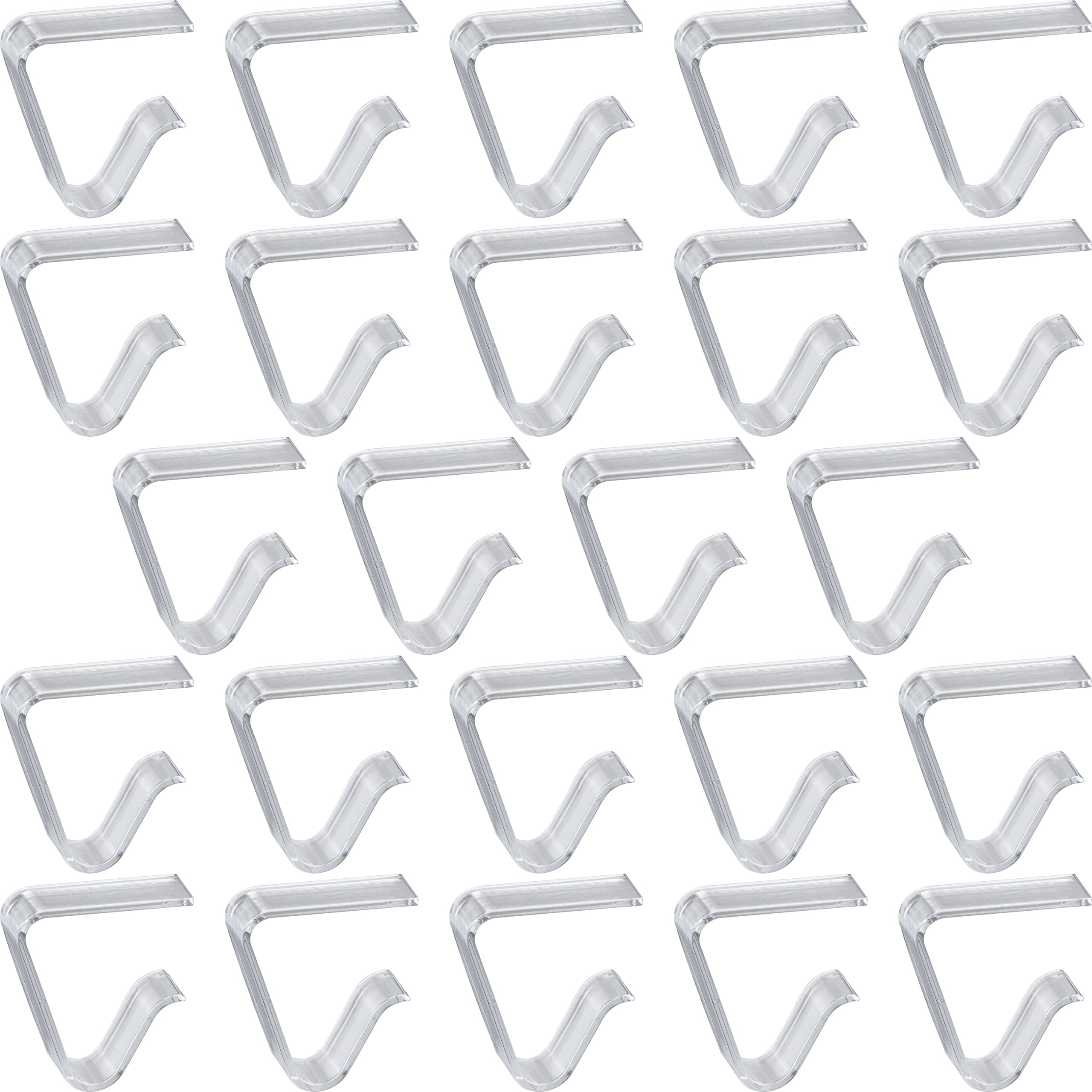 IFAMIO 24 Pack Plastic Large Tablecloth Clips Clear Picnic Table Cloth Clips Transparent Table Cover Holder Clamps Ideal for Outdoor Tables Restaurants Weddings Marquees Banquets Graduation Parties