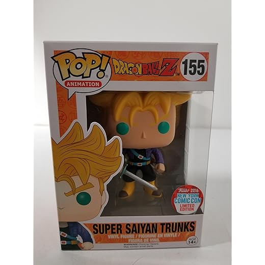 Sale Funko Pop! Super Saiyan Trunks Dragonball Z Dbz #155 Nycc Limited