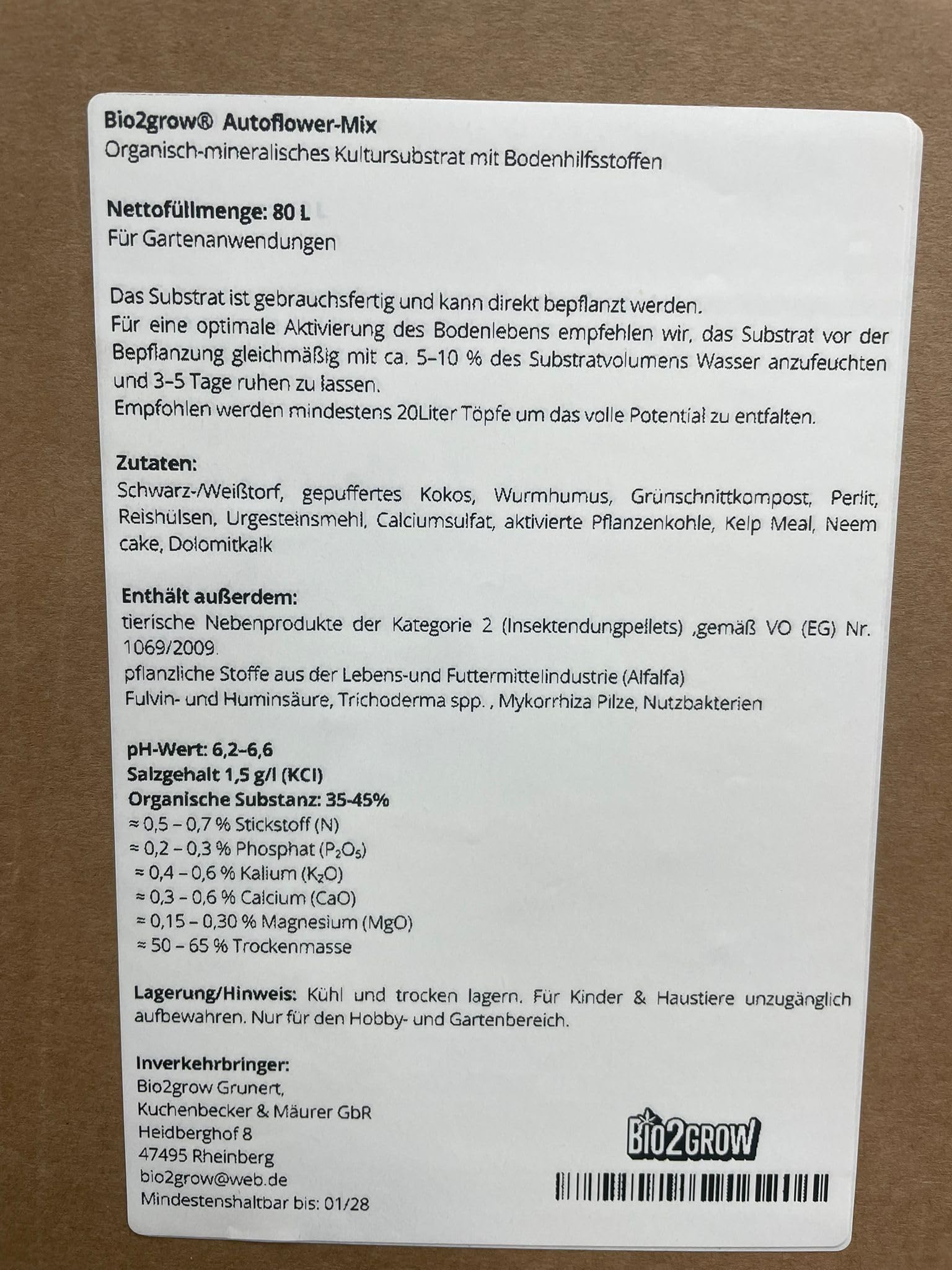 Autoflower Mix 80 Liter - Automatik Indoor & Outdoor Blumenerde für Pflanzen Leichte Mischung Gemüse Anbau Supermix
