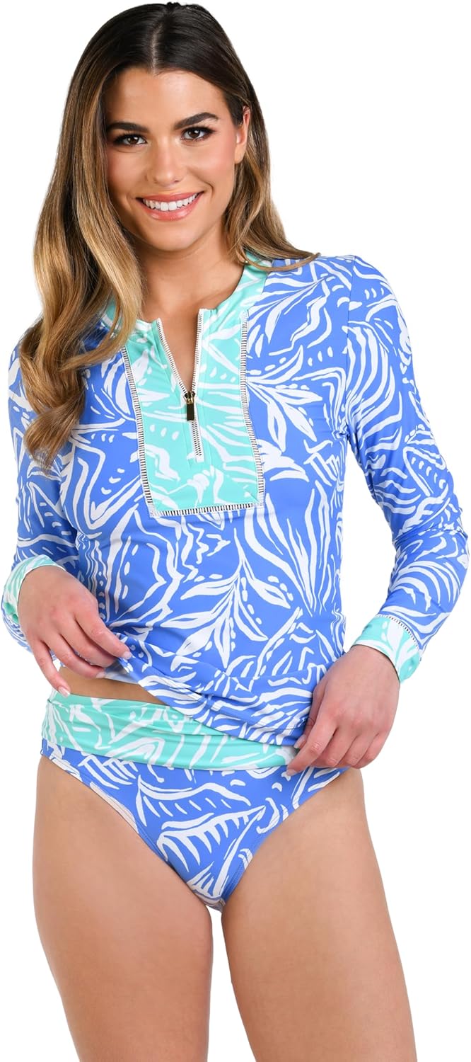 La Blanca Women's Island Goddess Half Zip Rashguard