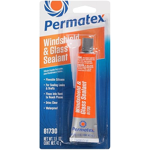 Permatex 81730 silicona fluida sellador para vidrio de parabrisa 15oz Multicolor