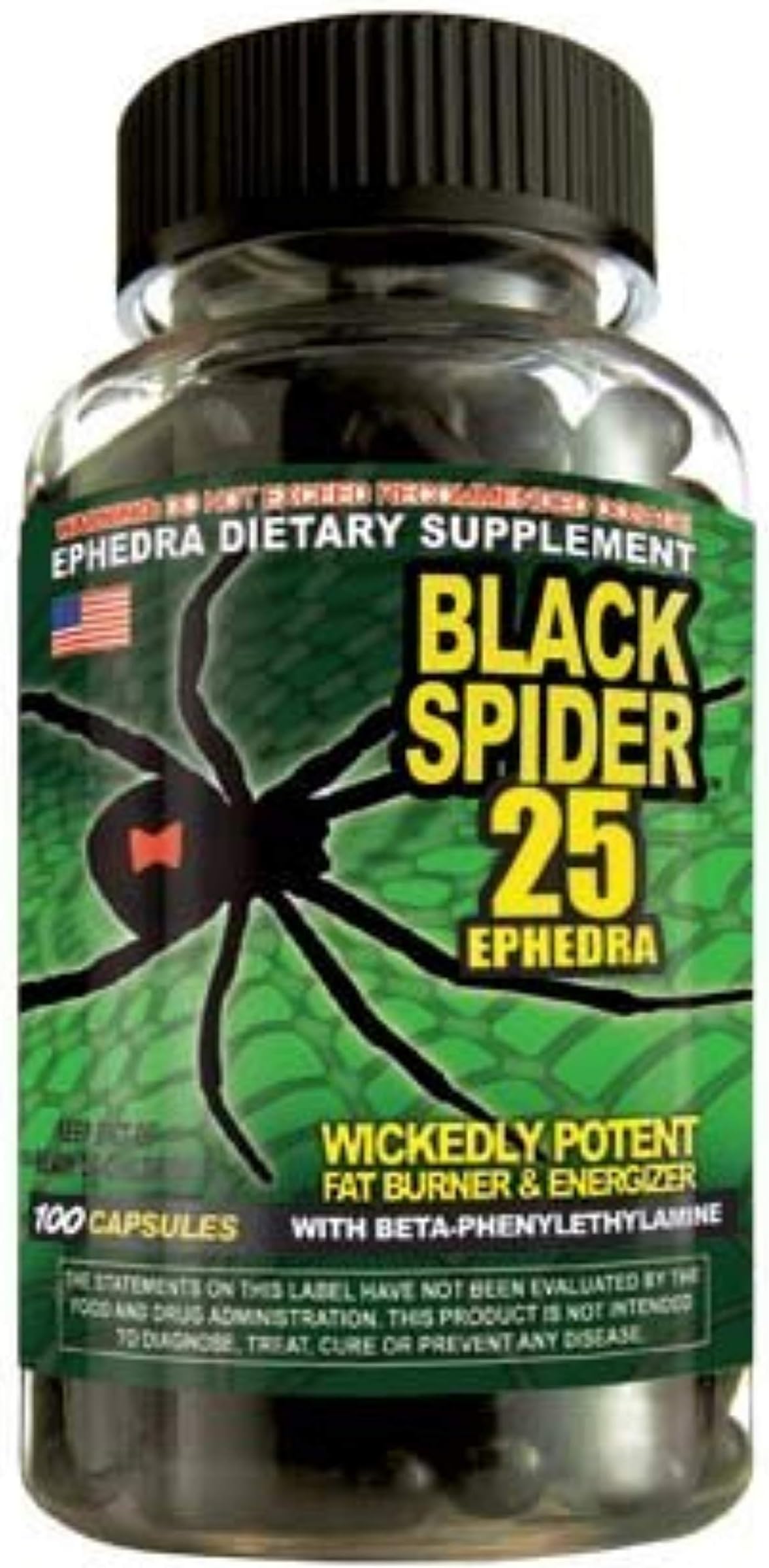 Cloma Pharma Black Spider Fat Burner,1 count, 100 capsules