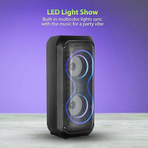 Miniatura 5 de IQ Sound IQ-3404BT - Sistema de altavoces de alta eficiencia de 2 x 4 pulgadas, Bluetooth habilitado con TWS, luces LED coloridas, entradas USBMicro