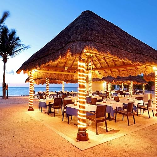 Miniatura 10 de JMEXSUSS Cuerda de luces solares para exteriores, 39.4 pies, 120 luces LED solares para exteriores, impermeable, tubo de PVC, luces solares de hadas