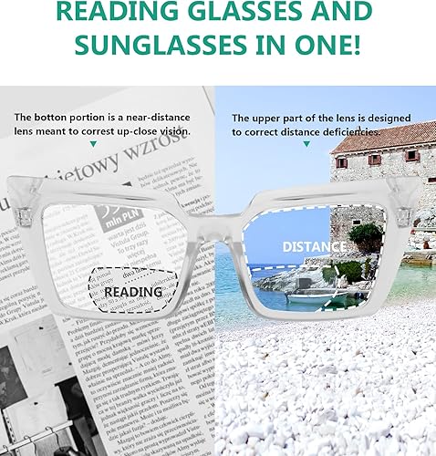 Miniatura 4 de Eyekepper Lentes de lectura bifocales fotocromáticos de transición para mujer de gran tamaño