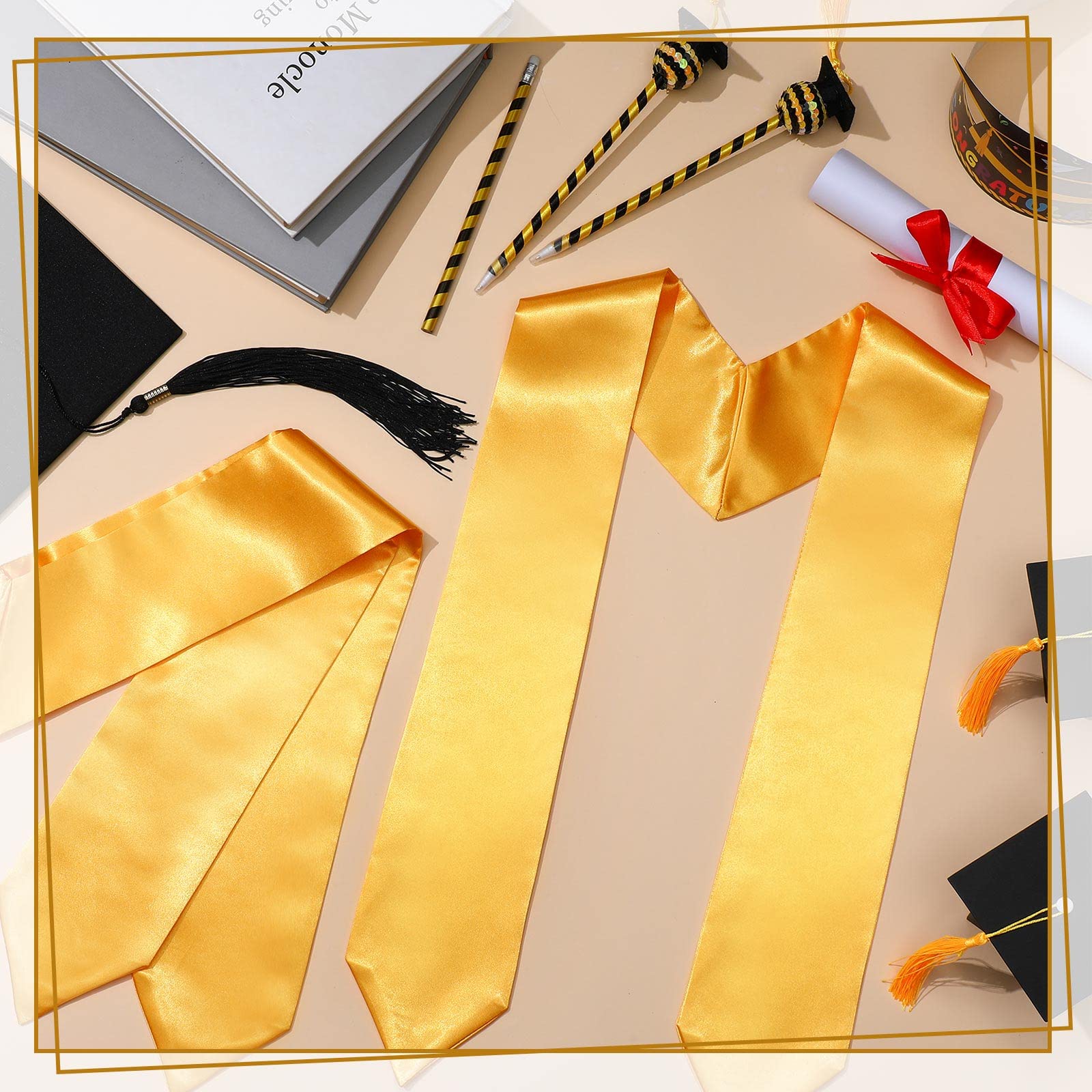 XunYee 12 estolas de graduación unisex para niños a granel, sublimación de 51 pulgadas, en blanco, preescolar, jardín de infantes, banda de graduación