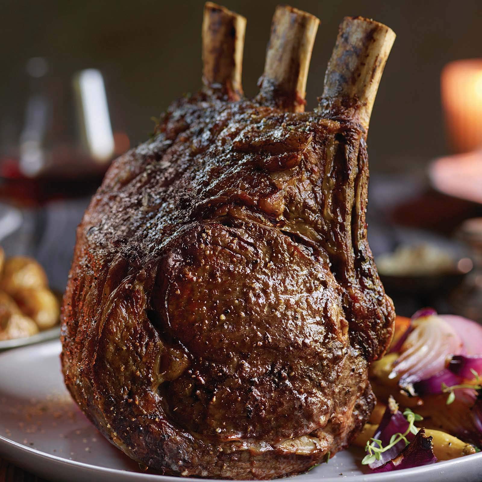 Order Seasoned Bone In Prime Rib Roast Kansas City Steaks