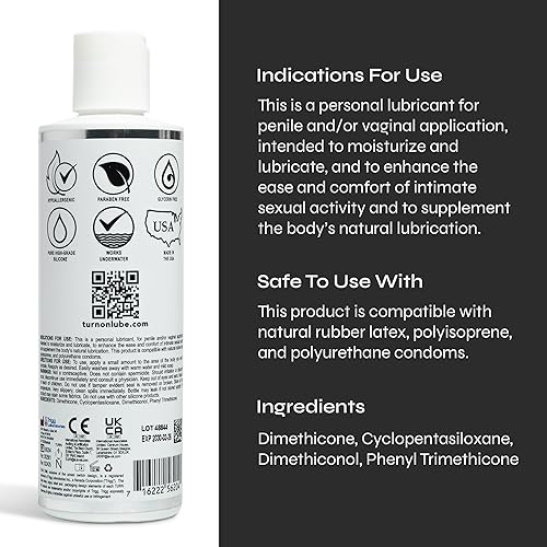 Miniatura 2 de Turn On Lubricante personal anal a base de silicona  Deslizamiento de larga duración para comodidad en la puerta trasera, lubricante seguro para