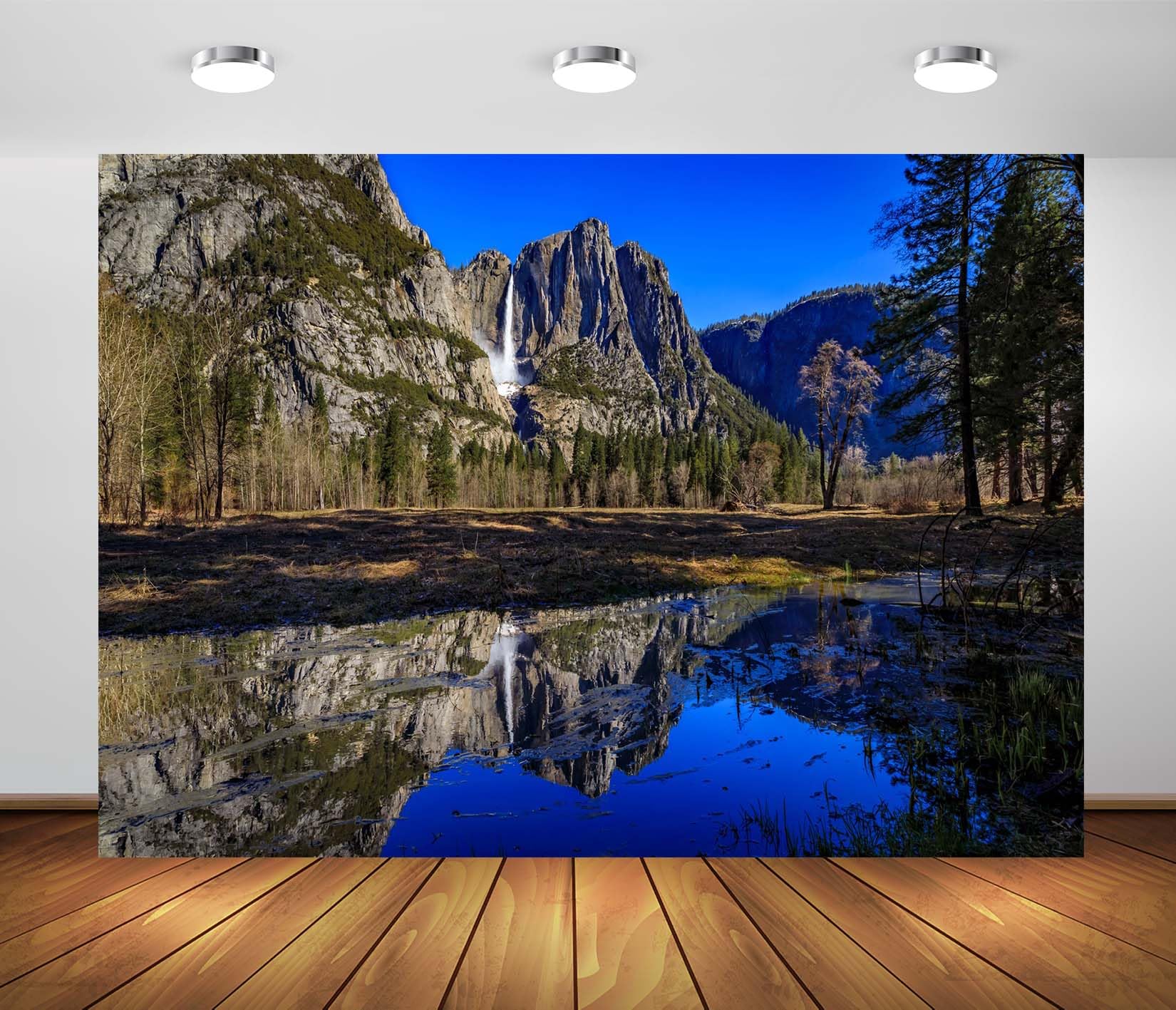 Yeele Fotohintergrund Yosemite Valley – Vinyl, Lichtabsorbierend, Größe Wählbar (z.B. 3x1,5 M), Für Studio & Party