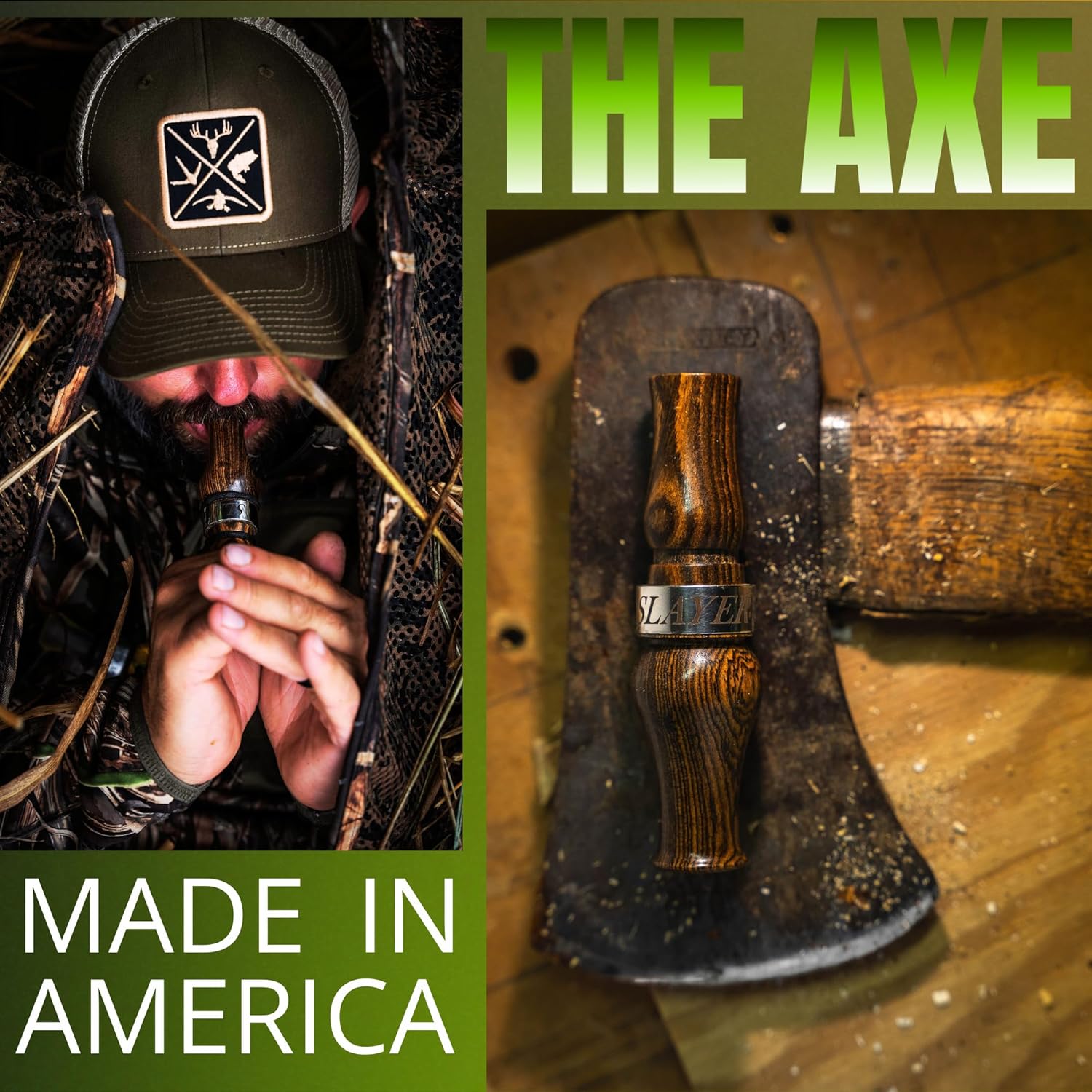 The Axe Honker Goose Call Goose Call for Hunting Canada Geese | Deeper in Tone | Goose Hunting Accessories | Bocote Wood