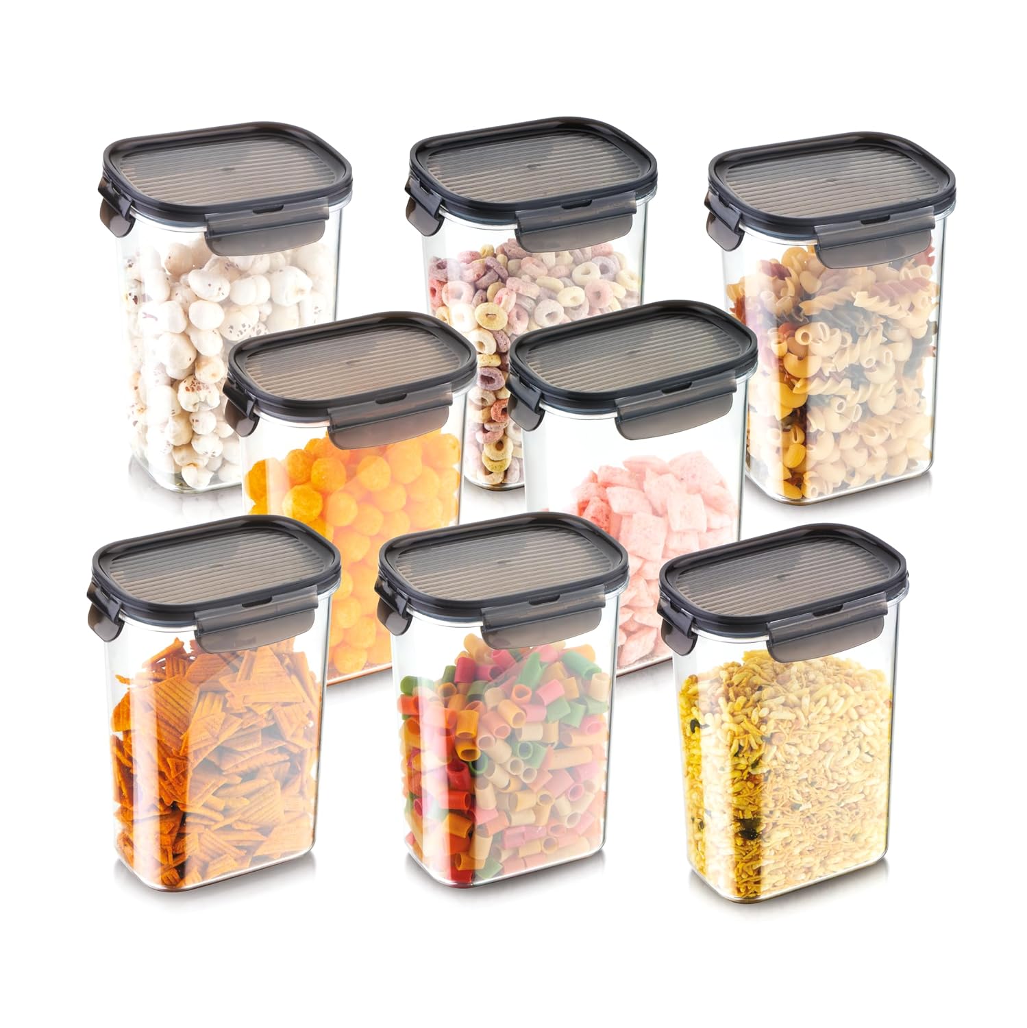 WARMEO FRESH LOCK Airtight Kitchen Storage Container SET of 8... WARMEO FRESH LOCK Airtight Kitchen Storage Container SET of 8...