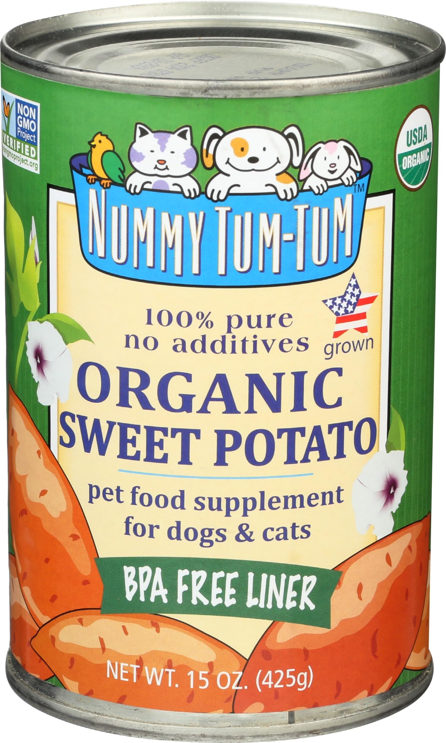 Nummy Tum Tum, Dog Pure Sweet Potato Organic, 15 Ounce