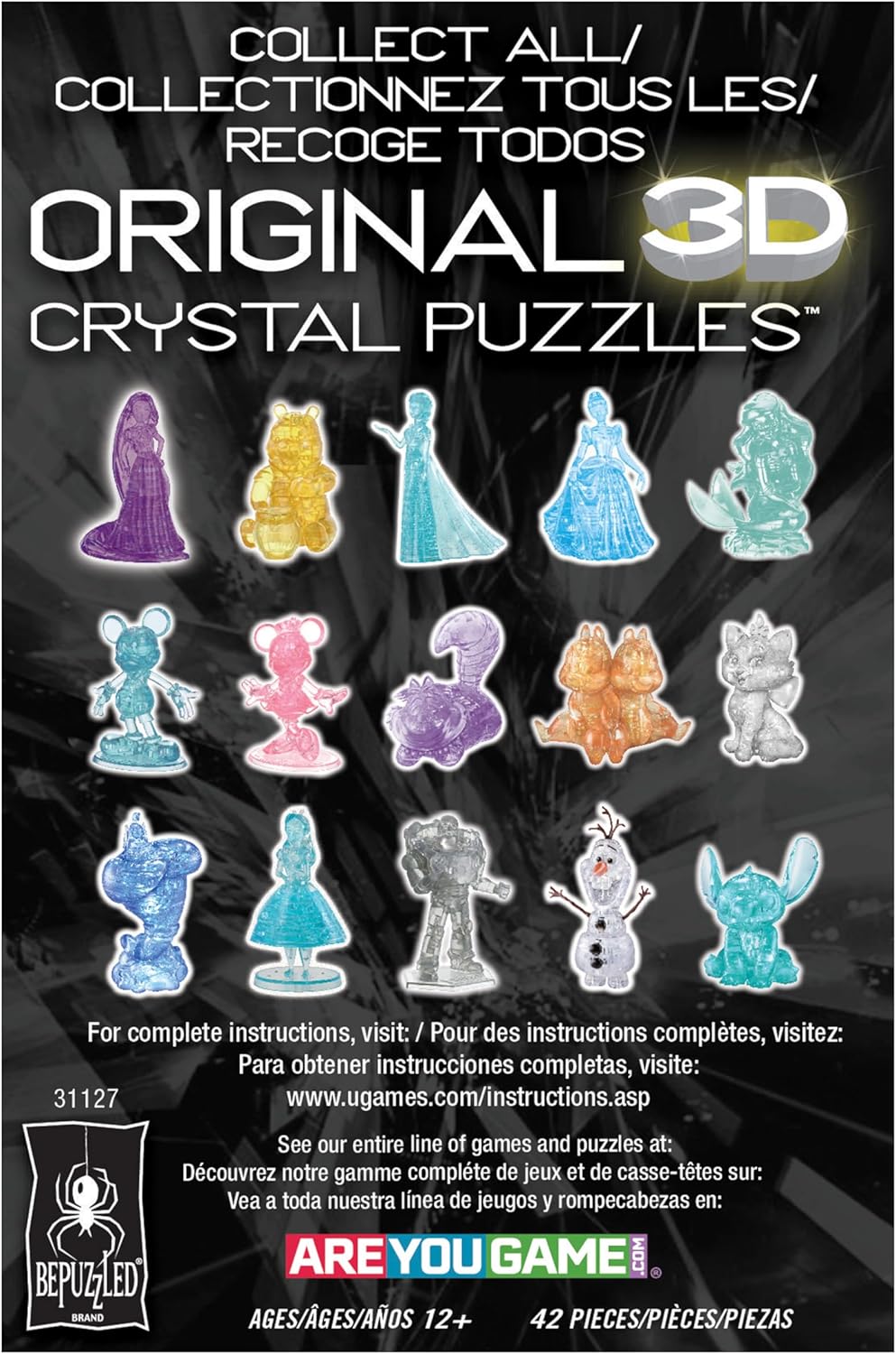 BePuzzled | Disney Ariel Original 3D Crystal Puzzle, Ages 12 and Up