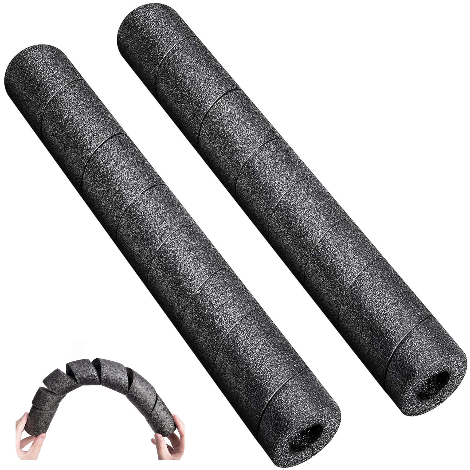 2 Pack Pipe Insulation Foam Tube, 15.7" L x 0.79" Inner Diameter Black Pool Noodles Foam, Multi-Purpose Snake Pipe Wrap Protection for Outdoor Indoor