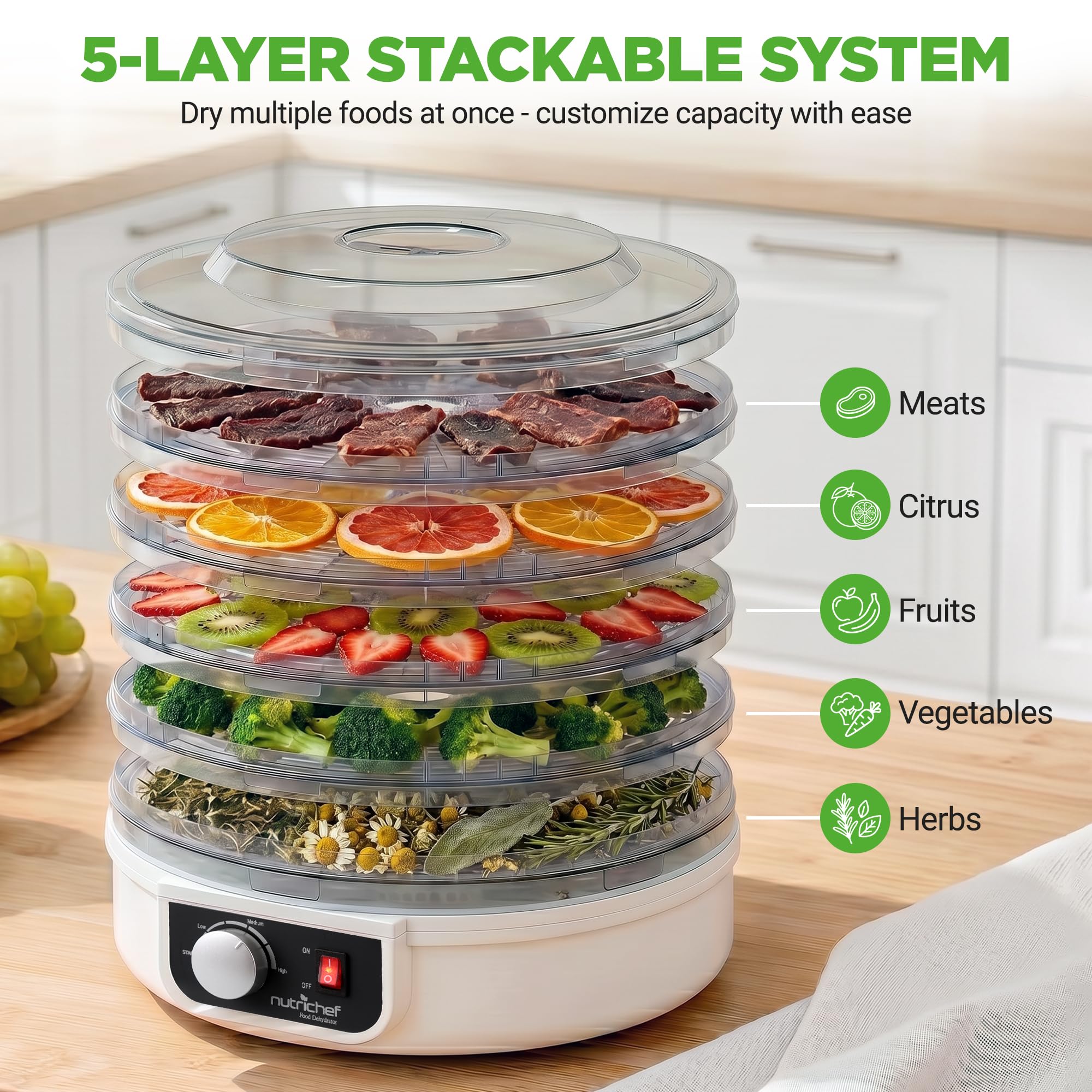 Amazon.com: NutriChef Food Dehydrator Machine | Dehydrate Beef