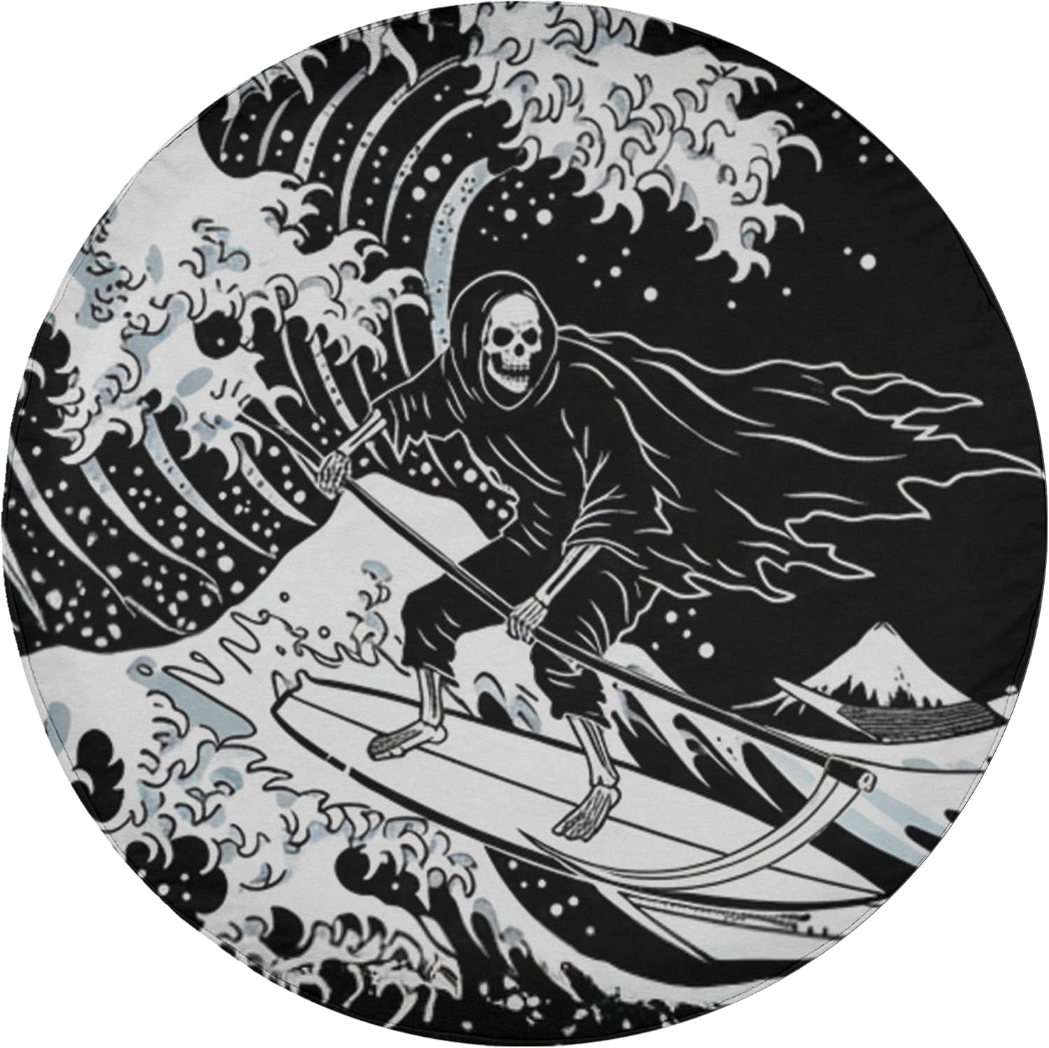 ThangPham Shop Cute Skeleton Spare Tire Cover with/Without Backup Camera Hole – Skeleton Theme Design for Lovers