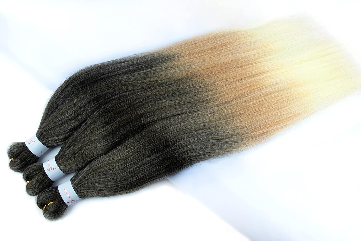 ShowCoco Braiding Hair Pre Stretched 42 Inches -8 Bundles Itch Free Synthetic Fiber Crochet Twist Braids Yaki texture Braiding Hair Extensions (42inch,1B/27/613#)