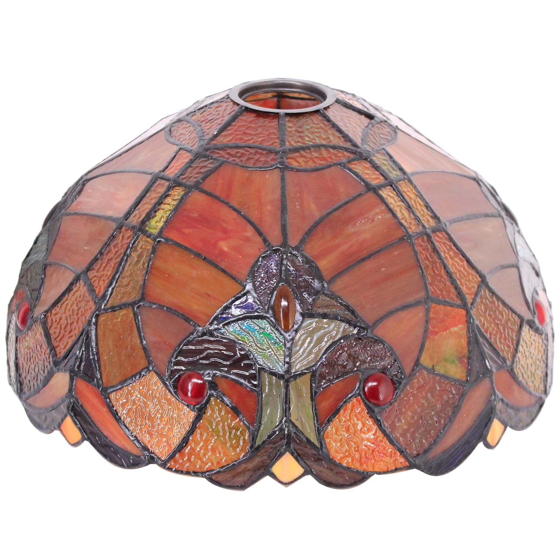 12 Inch Tiffany Lamp Shade Replacement Only(Red)