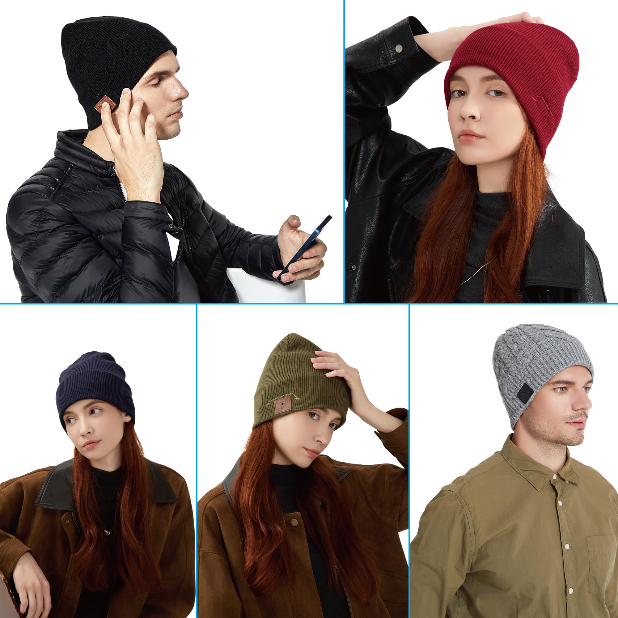 Amazon.com: BORAYDA Merino Wool Bluetooth Beanie, HD Stereo  display picture 1