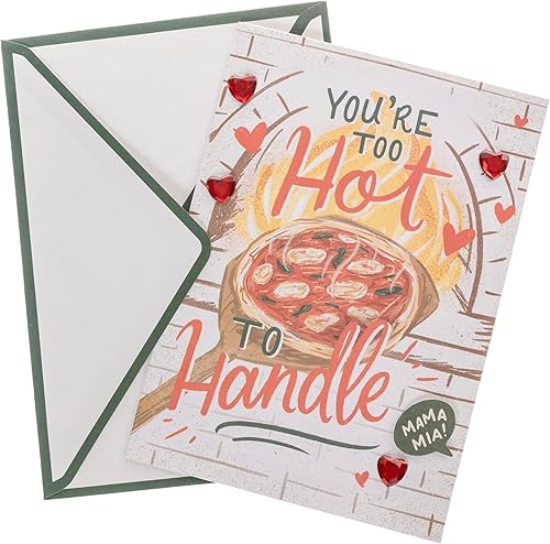 Graphique Too Hot to Handle - Tarjeta de felicitación hecha a mano para el día de San Valentín, linda tarjeta de felicitación divertida de amor,