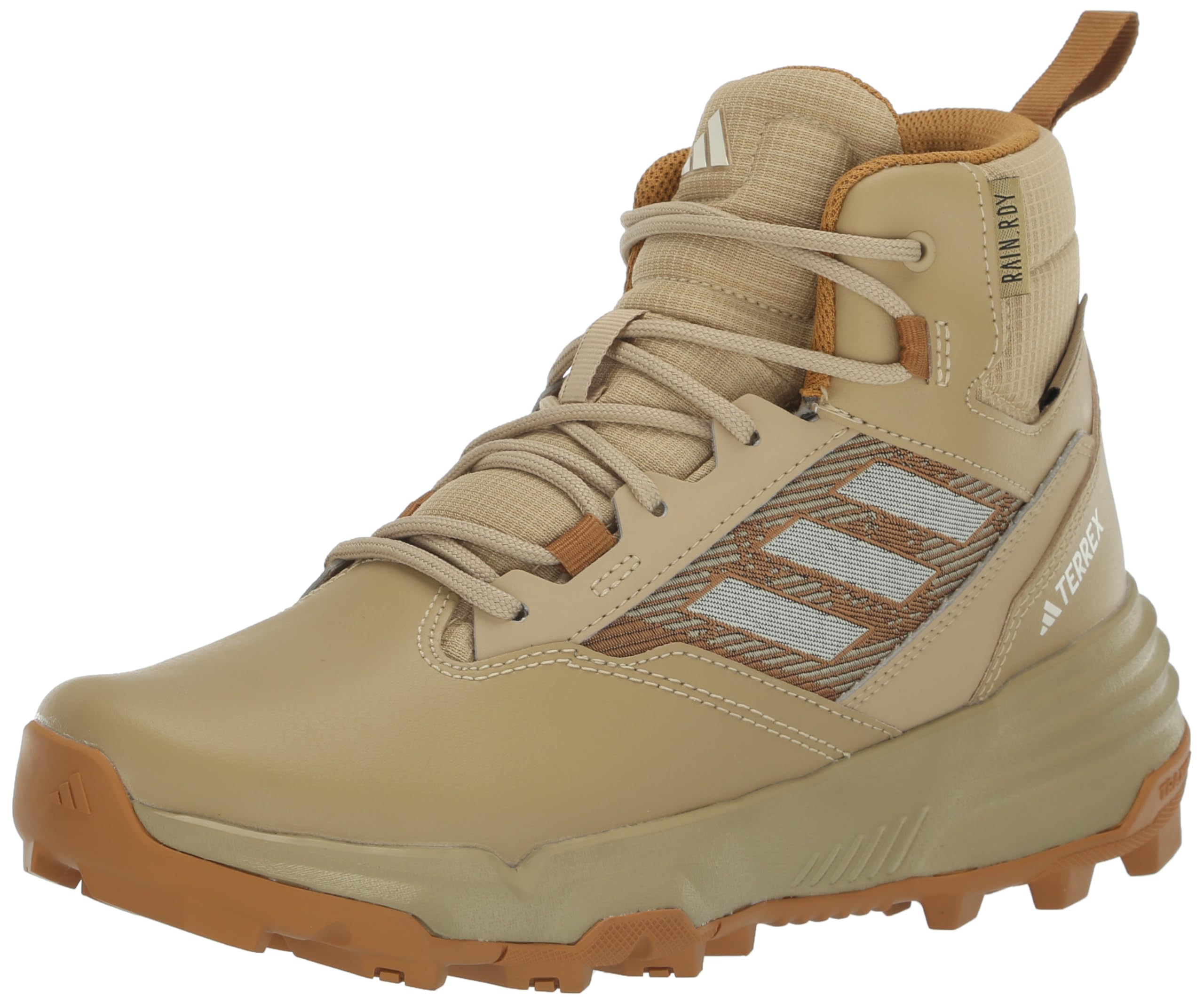 Unity Leather Mid Rain RDY hiking shoes showing nubuck leather construction and mid-height design