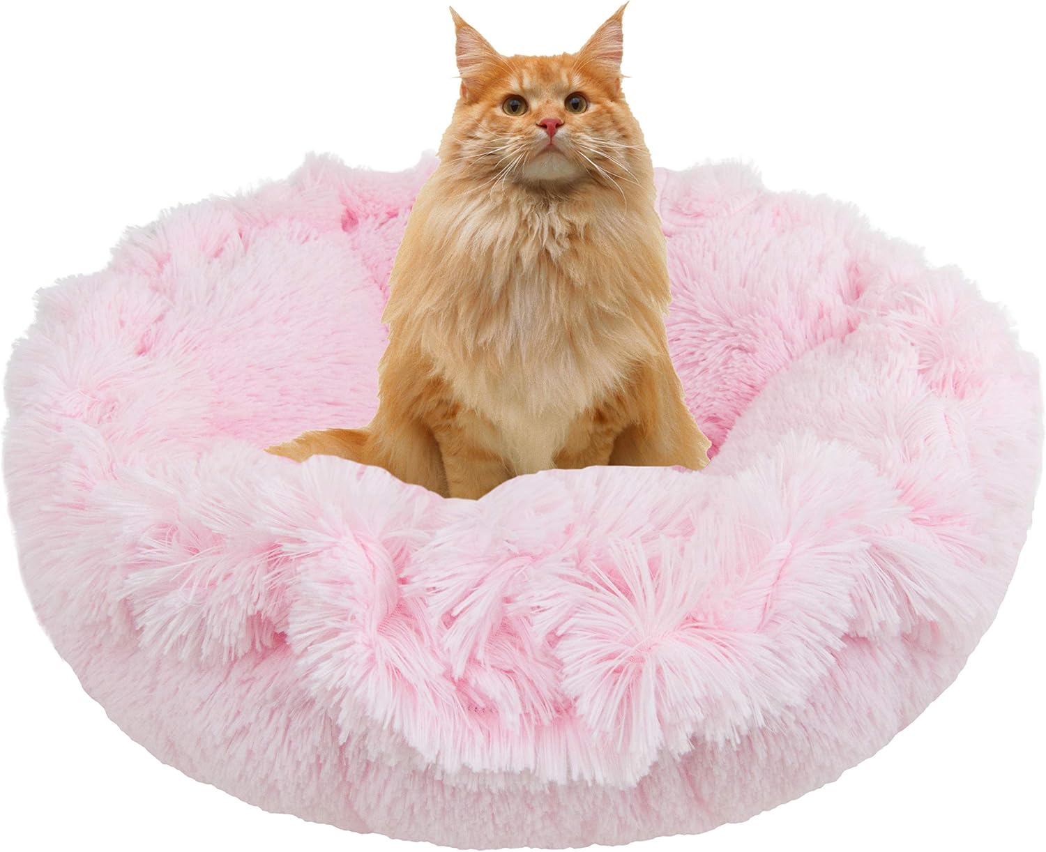 Bessie and Barnie Ultra Plush Bubble Gum Luxury Shag Deluxe Dog/Pet Cuddle Pod Bed