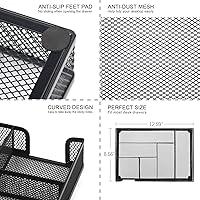 Vista 4 de Bandeja organizadora de cajones de escritorio, organizadores de cajones pequeños y organizador de cajones de oficina grande, organizador de cajones