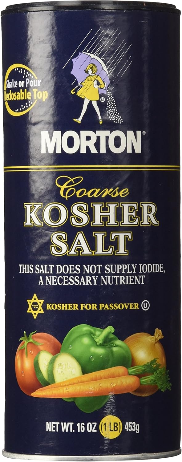 Morton Kosher Salt Coarse, 16 Oz (Pack of 3) Amazon.ca Grocery