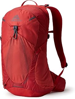 Mochila de senderismo Miko 20L, talla única, rojo zumaque | Comodidad transpirable, bolsillo independiente con cremallera y percha de hidratación SpeedClip, bolsillo frontal de malla elástica duradera