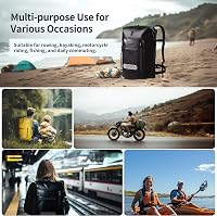 Origem Vízálló Hátizsák 35L Rolltop Zöld - Laptop Rekesz, Száraz-Nedves Rekesz, Kajakozás Túrázás Horgászat 6