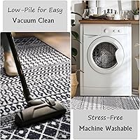 Vista 107 de Vintage Bohemian Entry Rug, 2x3 Small Entryway Rug Boho Kitchen Rugs Non-Slip Washable Indoor Door Mat, Distressed Floral Soft Accent Throw Rugs for