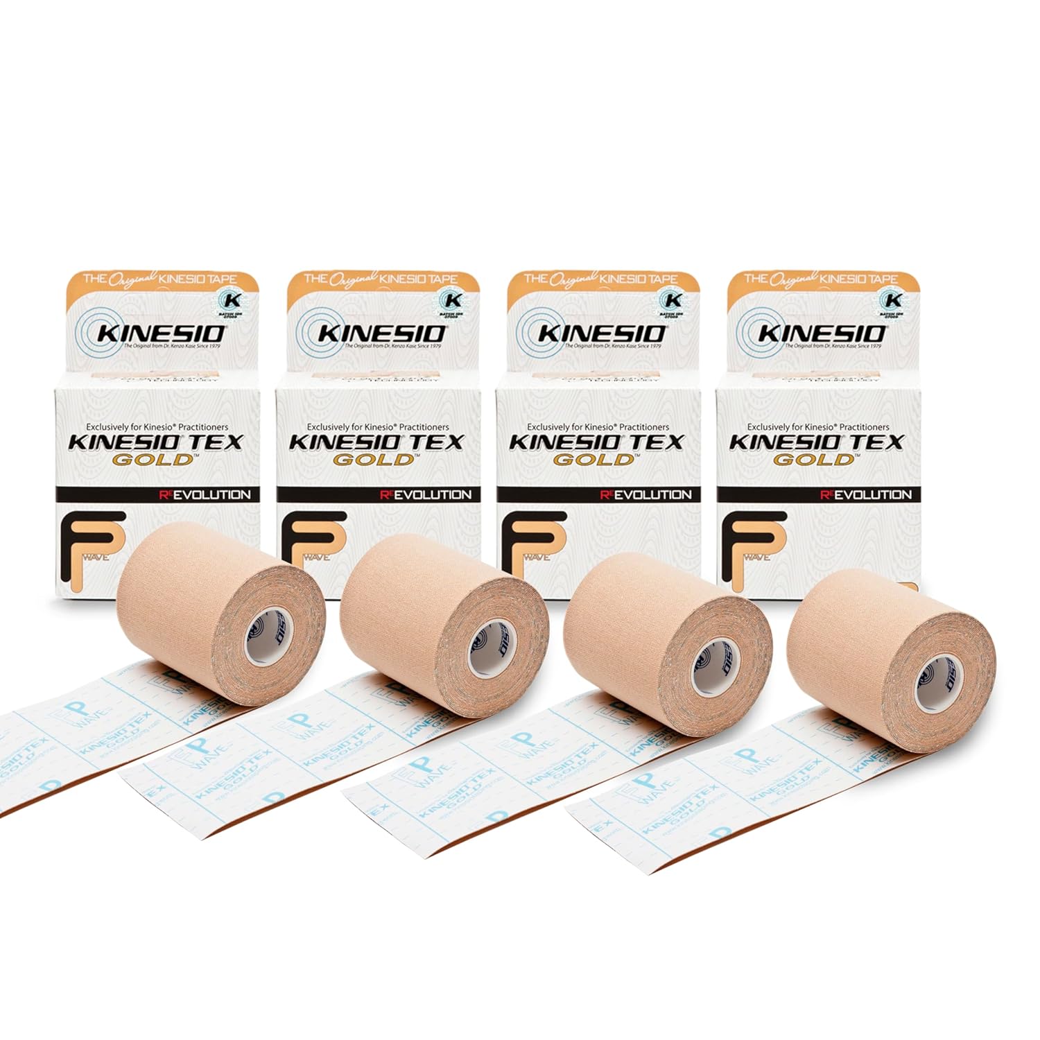 Kinesio Tape, Tex Gold Fp, 3" X 5.5 Yds, Beige, 4 Rolls,24-4876-4
