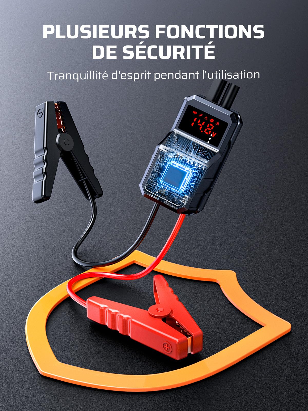 AFERIY Booster Batterie Voiture 2000A, Démarreur de Batterie Sodium-ION Ultra-Sécurité -40℃~80℃, Powerbank 27500mAh PD60W Charge Rapide, 12V pour Essence 6.0L / Diesel 3.0L