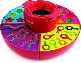 Salton Treats Gummy Candy Maker, Make Gummy Worms, Keys, Stars and Heart Shaped Candy with Reusable, Dishwasher Safe Silicone Molds Perfect for Kids, Parties, Custom Flavors, Red (GM1707) - Medium