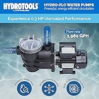 Vista 3 de SWIMLINE HYDROTOOLS Above-Ground Pool Motor Pump, Hydro-Flo 0.3 HP w/ 1980 GPH, Vertical