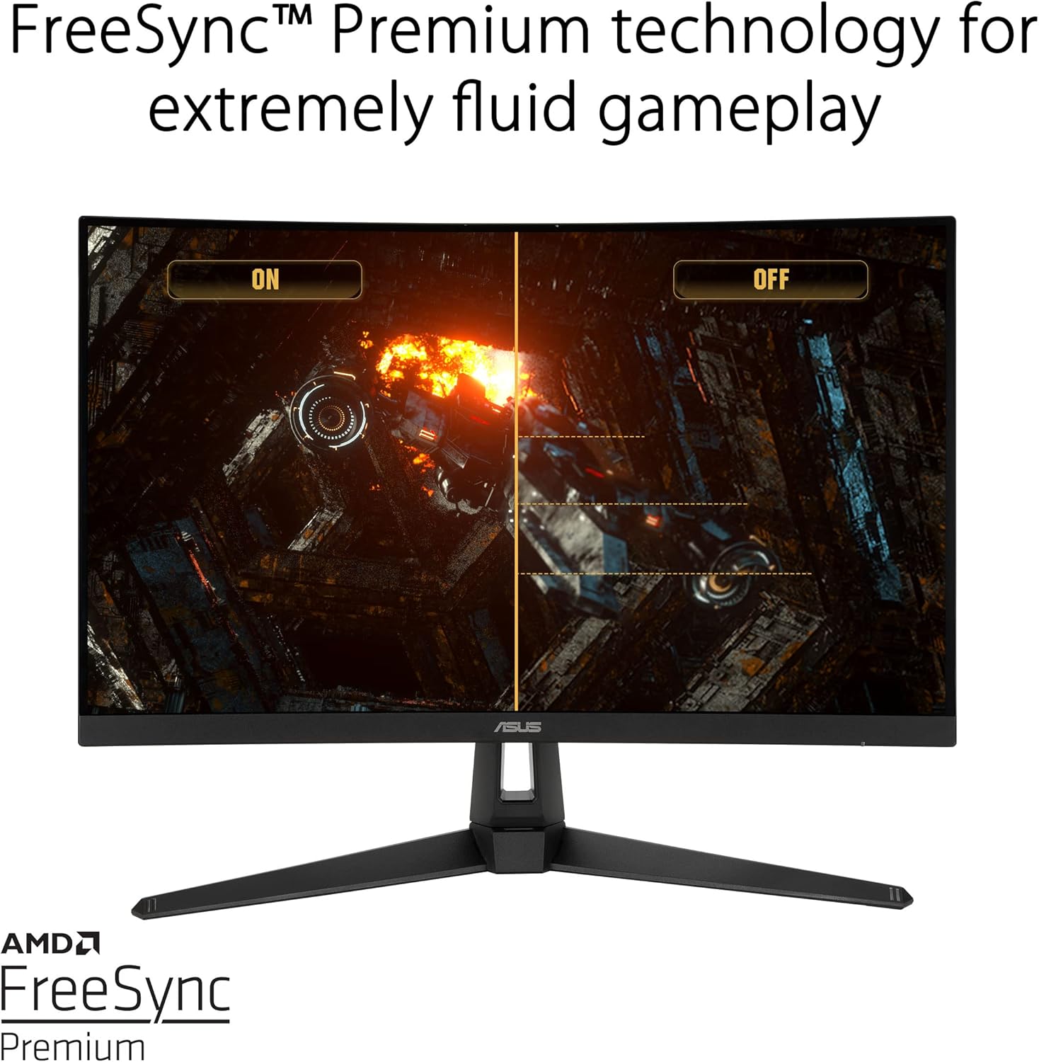 ASUS TUF Gaming VG27VH1B Gaming Monitor –27 Full HD (1920x1080), 165Hz, Extreme Low Motion Blur™, Adaptive-sync, FreeSync™ Premium, 1ms (MPRT), Curvo ASUS TUF Gaming VG27VH1B Gaming Monitor –27 Full HD (1920x1080), 165Hz, Extreme Low Motion Blur™, Adaptive-sync, FreeSync™ Premium, 1ms (MPRT), Curvo