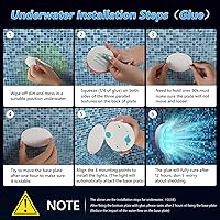 Vista 2 de Luces de piscina recargables, luces LED sumergibles con control remoto, luces subacuáticas impermeables IP68, luz flotante que cambia de 16