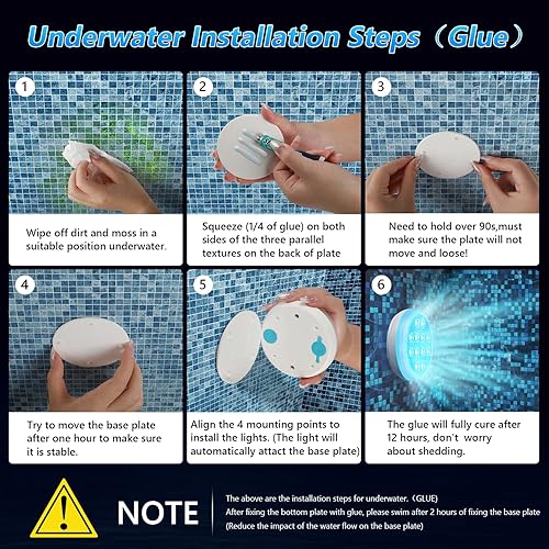 Miniatura 2 de Luces de piscina recargables sumergibles LED, luces impermeables subacuáticas IP68, 16 luces flotantes que cambian de color con control remoto,