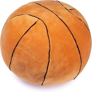 Plush Basketball | Fluffy Stuffed Basketball Plush Toy | Soft Stuffed Basketball Plush | Basketball Plush Toys | Gift for Toddler Boys | 8” Diameter