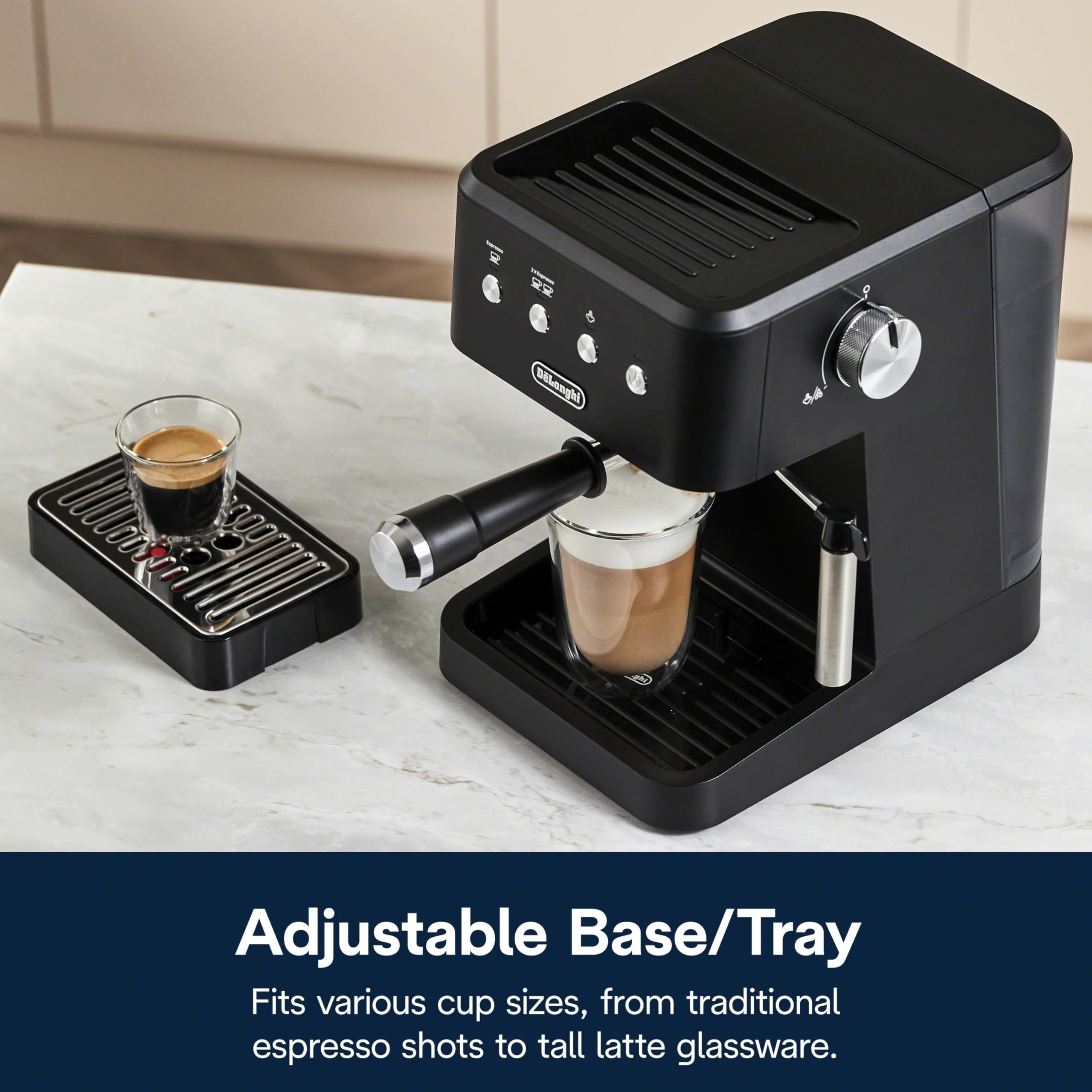 De’Longhi Classic Matte Black Espresso Machine, Easy-to-Use Milk Frother view 9