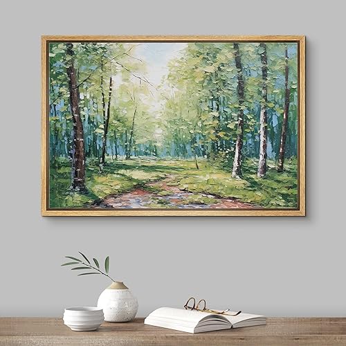 Vista 46 de SIGNFORD Lienzo enmarcado para pared, tren de montaña de otoño, vías de ferrocarril, naturaleza, desierto, fotografía, realismo, paisaje decorativo