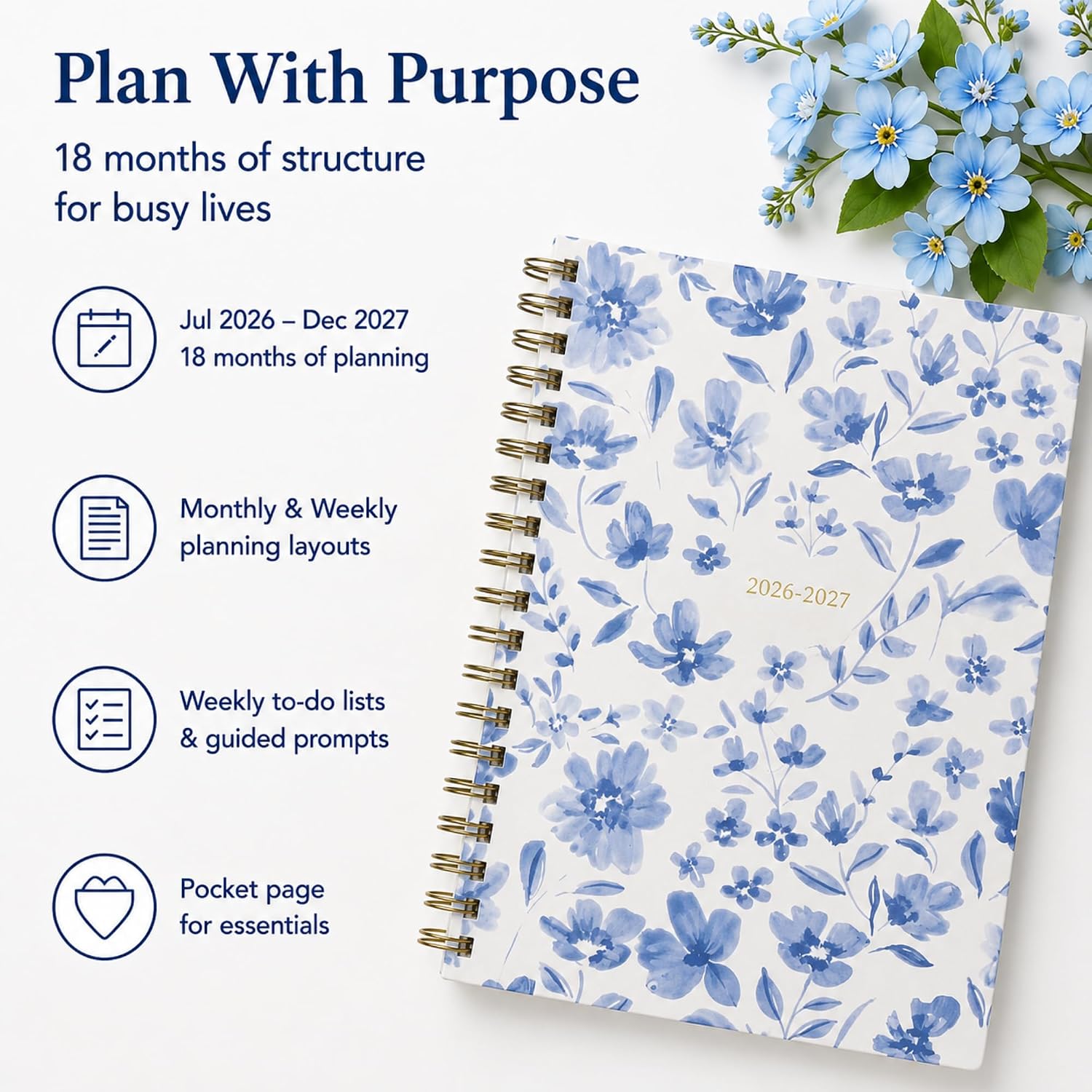 WORLD TRAVELER Academic Planner School Organizer Jul 2026-Dec 2027, 8"x10" image 2