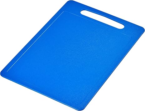 Chef Aid Large Blue Poly Chopping Board, Multipurpose Anti-Slip Surface, Easy Clean and Dishwasher Safe with Handle, Measures 40 x 30cm, Other Colour Options Available