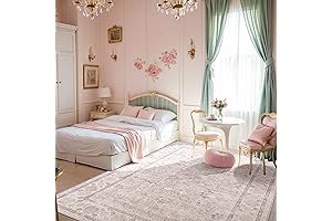 Pink Area Rugs 5x7 Nursery Rug for Girls: Adorn your little princess's...