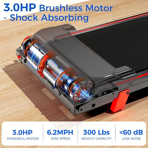 Treadmills for Home with Incline Walking Pad Treadmill with Handle Bar